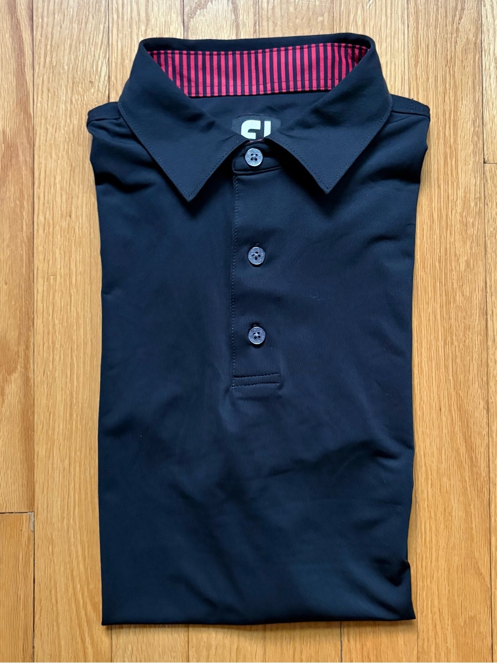 FootJoy Golf Men’s Short Sleeve Performance Polo Medium Black Captain Morgan